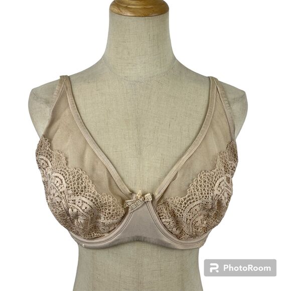 Victoria's Secret Bra Body by Victoria Unlined Demi 34DDD Nude Convertible Strap - Picture 1 of 7